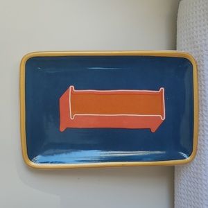 LETTER I CERAMIC TRINKET TRAY